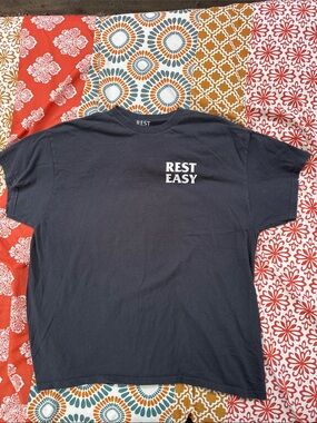 Rest Easy See You Soon Grim Reaper Graphic T-Shirt Black Men's XL Streetwear